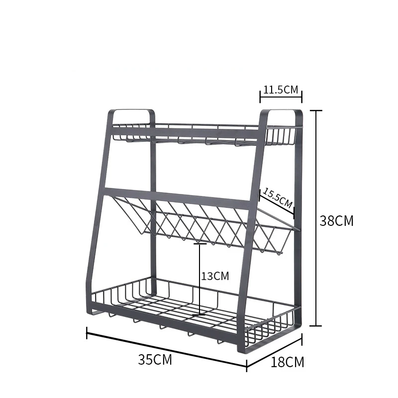 Кухонная полка для хранения приправ из нержавеющей стали стойка