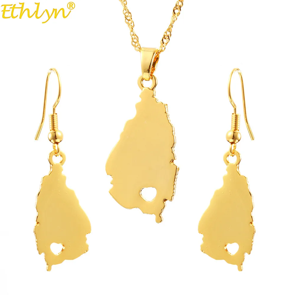 Женские серьги подвески в виде карты стиле Санта Лусии|Ювелирные наборы| |