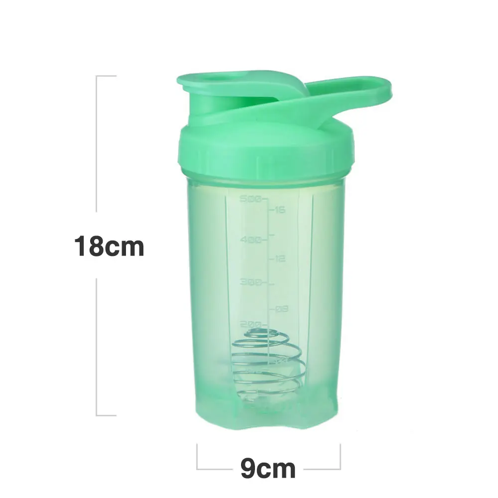 

500 Ml Whey Protein Powder Mixing Bottle Sports Fitness Gym Bottle Outdoor Portable Plastic Drinking Bottle Sports Shaker Bottle