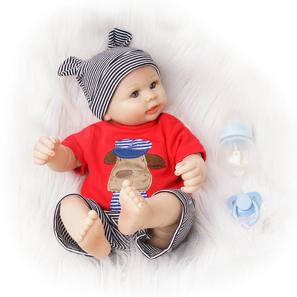 50 см полный силиконовый винил Reborn Baby Doll мальчик новорожденный игрушка подарок красный наряд с синим одеялом