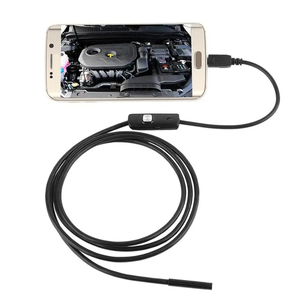 7mm Endoscope Camera Flexible IP67 Waterproof Micro USB 6 LED Endoscopic Inspection for Android | Безопасность и защита