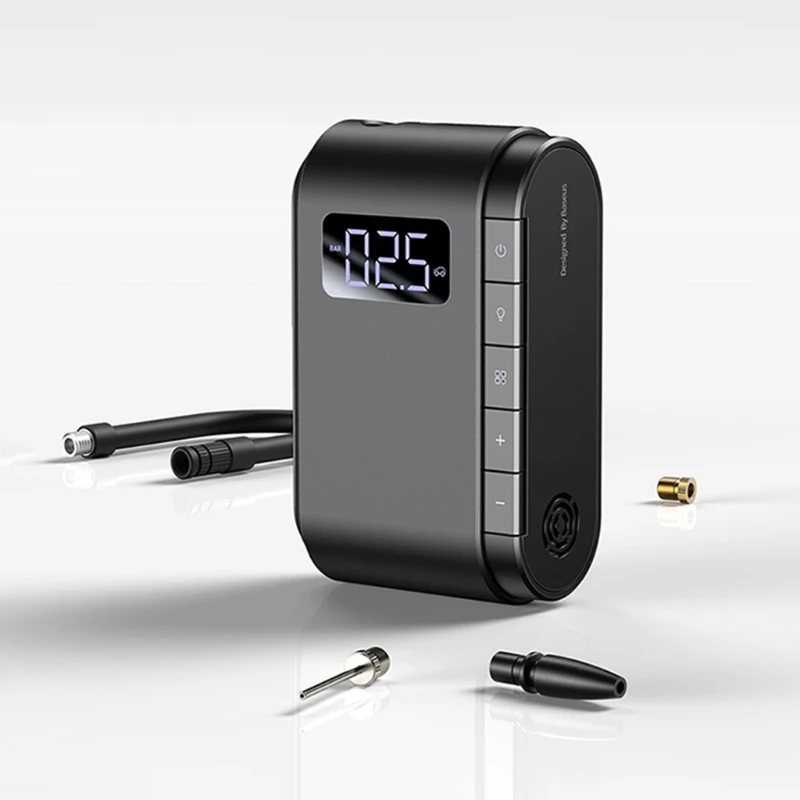 Comprar Compresor De Aire T3ED, Inflador De Neumáticos Eléctrico Portátil Para Coche, Bomba De Neumáticos Con Luz LED, Para Bicicleta Y Otros Inflables