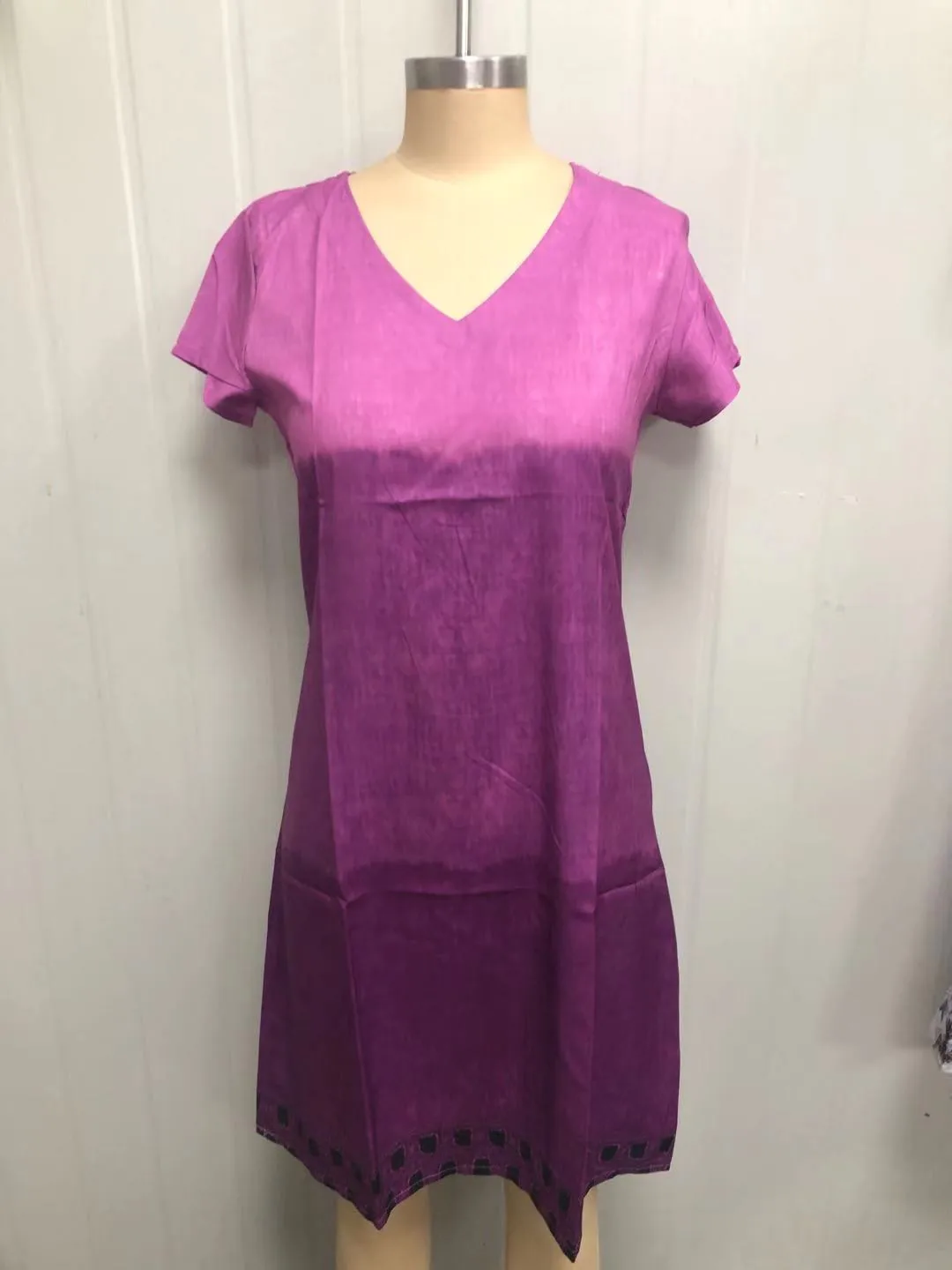 

Women's 2021 Summer Autumn Short Sleeve Round Neck Pleated Printed All-match Dress Women Fashion Casual Loose Dress