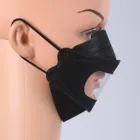 Маска Защитная унисекс для взрослых, одноразовая трехслойная прозрачная маска из нетканого материала черного и белого цвета для женщин и мужчин, украшение