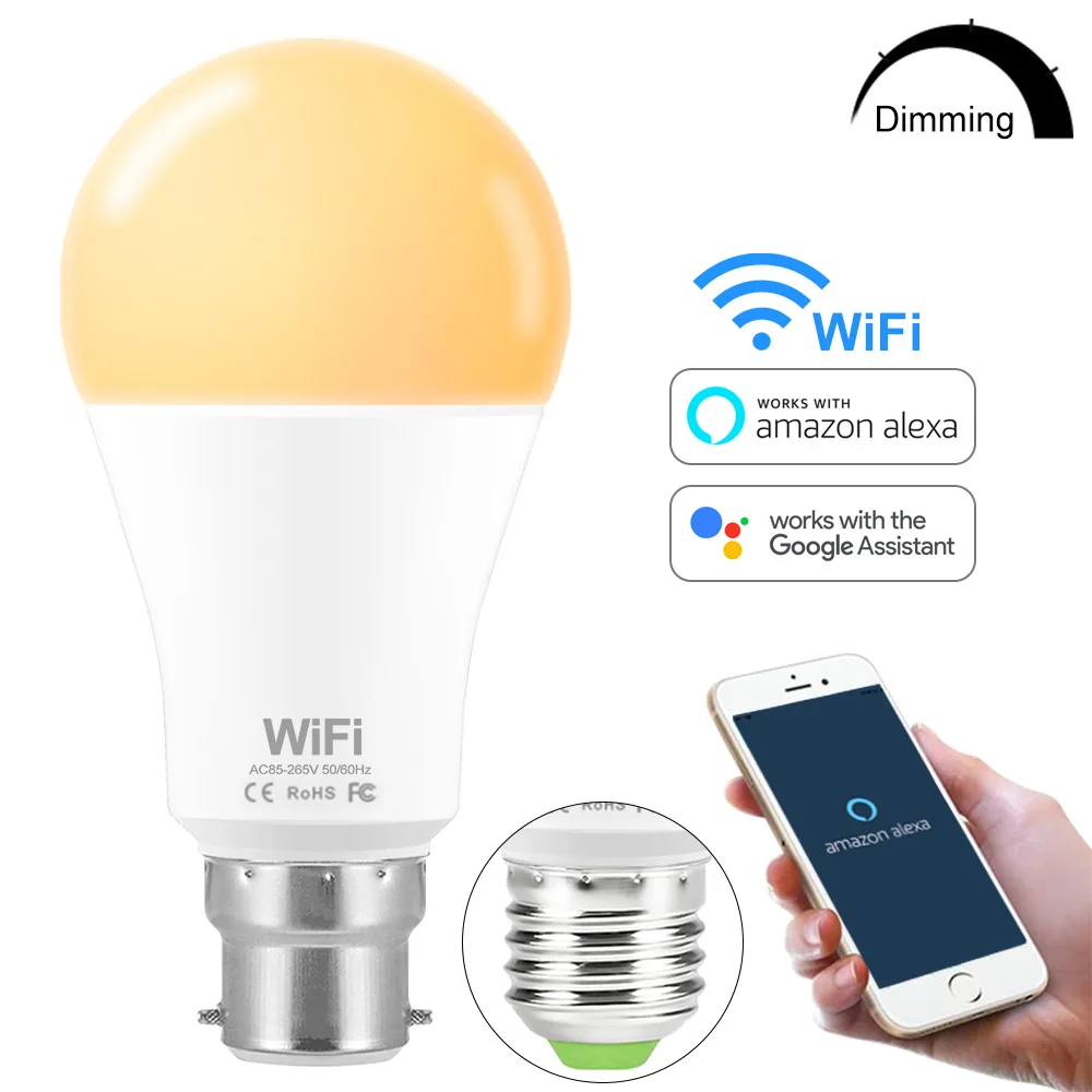 

Умная Светодиодная лампа с Wi-Fi, 15 Вт, 2700 к/5700 к
