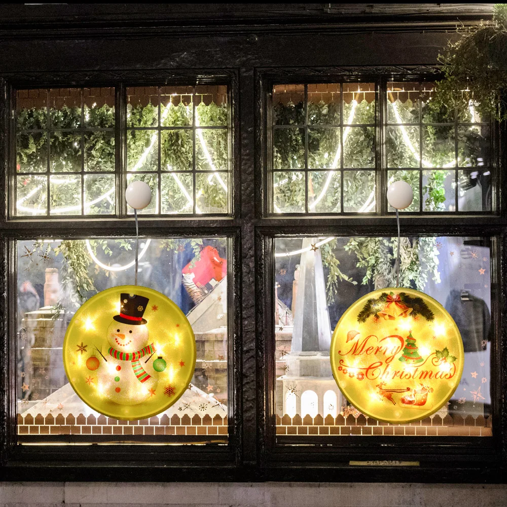 Гирлянда 3D для окна декоративсветодиодный светодиодное освещение Санта-Клаус