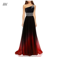 new lace beaded ombre gradient prom dresses scoop long chiffon formal evening bridesmaid party gown vestidos robes de soiree