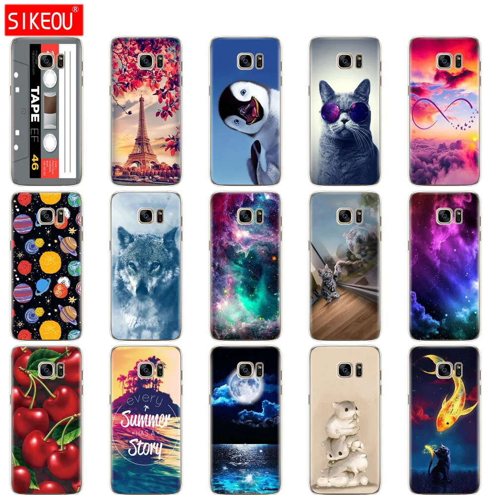 Чехол для Samsung S7 чехол телефона G930F G930FD G930W8 мягкий силиконовый copa Galaxy edge милый из