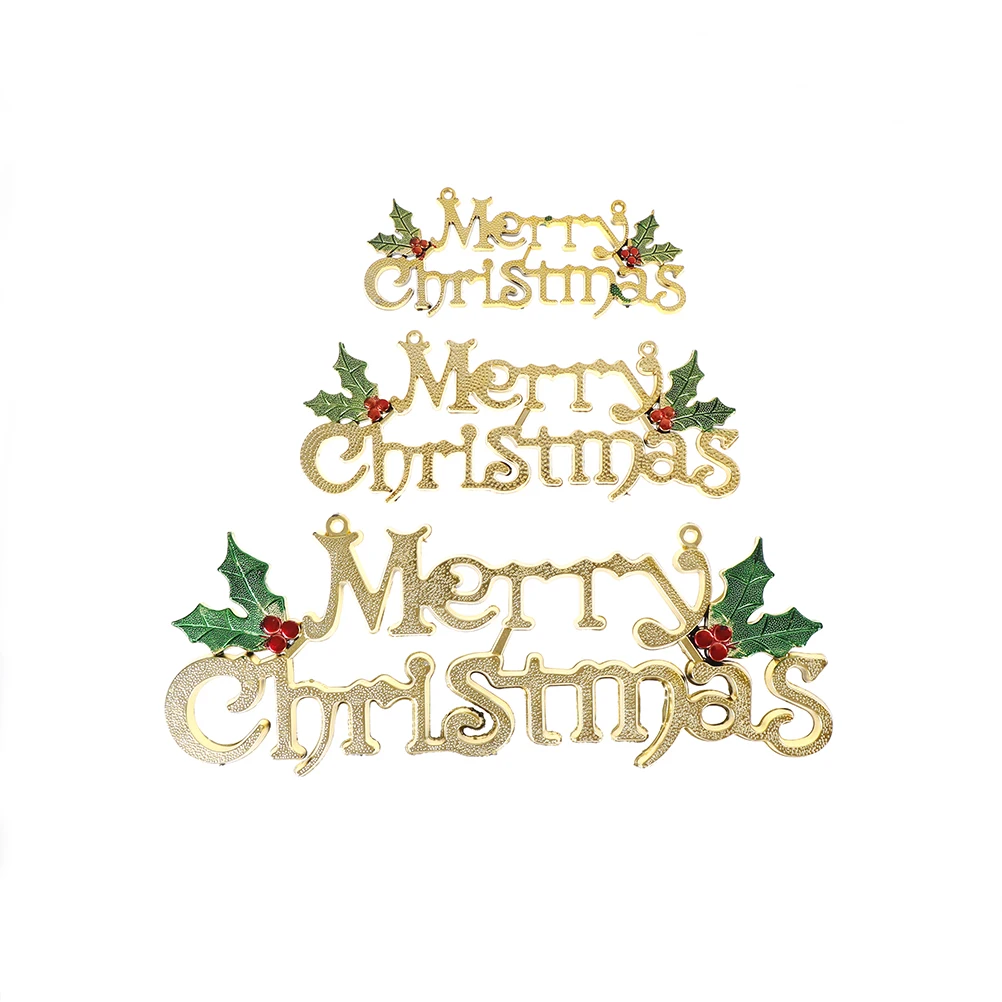 1 шт. Золотой Серебряный Счастливого Рождества письмо DIY Украшение для вечеринки