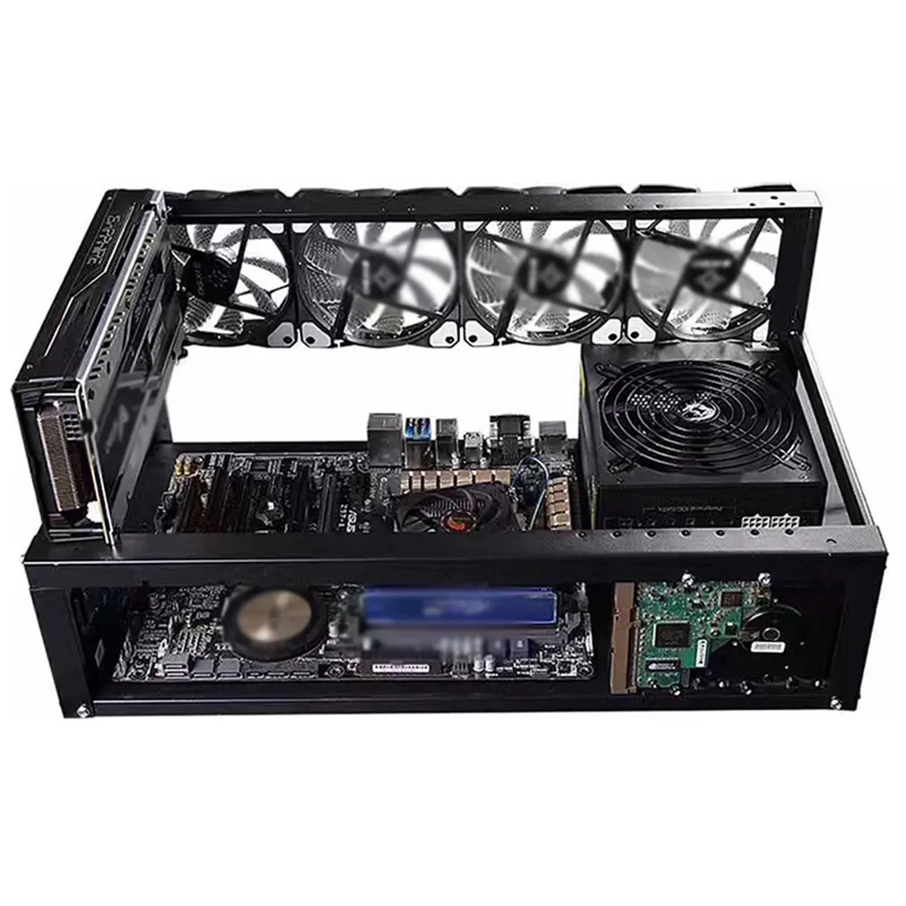 

Steel Open Air Miner Mining Frame Rig Case Up to 6-8 GPU for Bitcoin Crypto Coin Currency Mining Digital currency Virtual