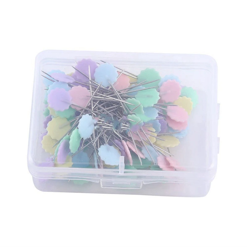 

100 Pcs Pins Mixed Colors Sewing Patchwork Pins & 12 Pcs 20X25Cm Fabric Patchwork Craft Diy Sewing Cloth