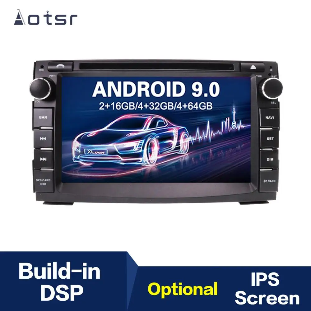 7 дюймовый AOTSR Android 9 0 IPS GPS навигатор автомобильный радиоплеер для KIA Ceed/Venga 2009 +