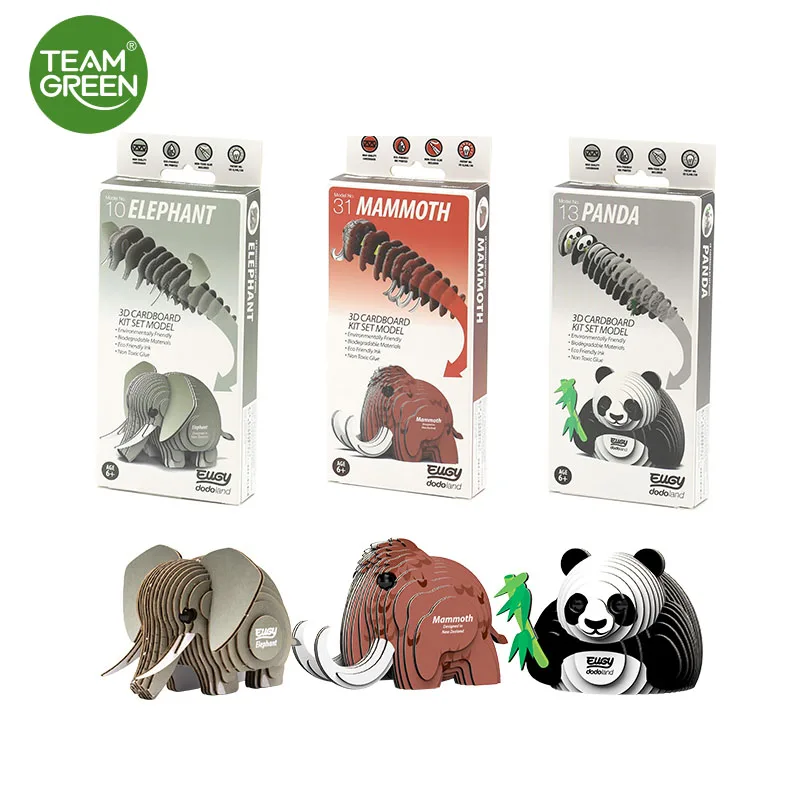 3D пазл TEAMGREEN Paper Сборная модель панды для творчества развивающие игрушки детей 3d