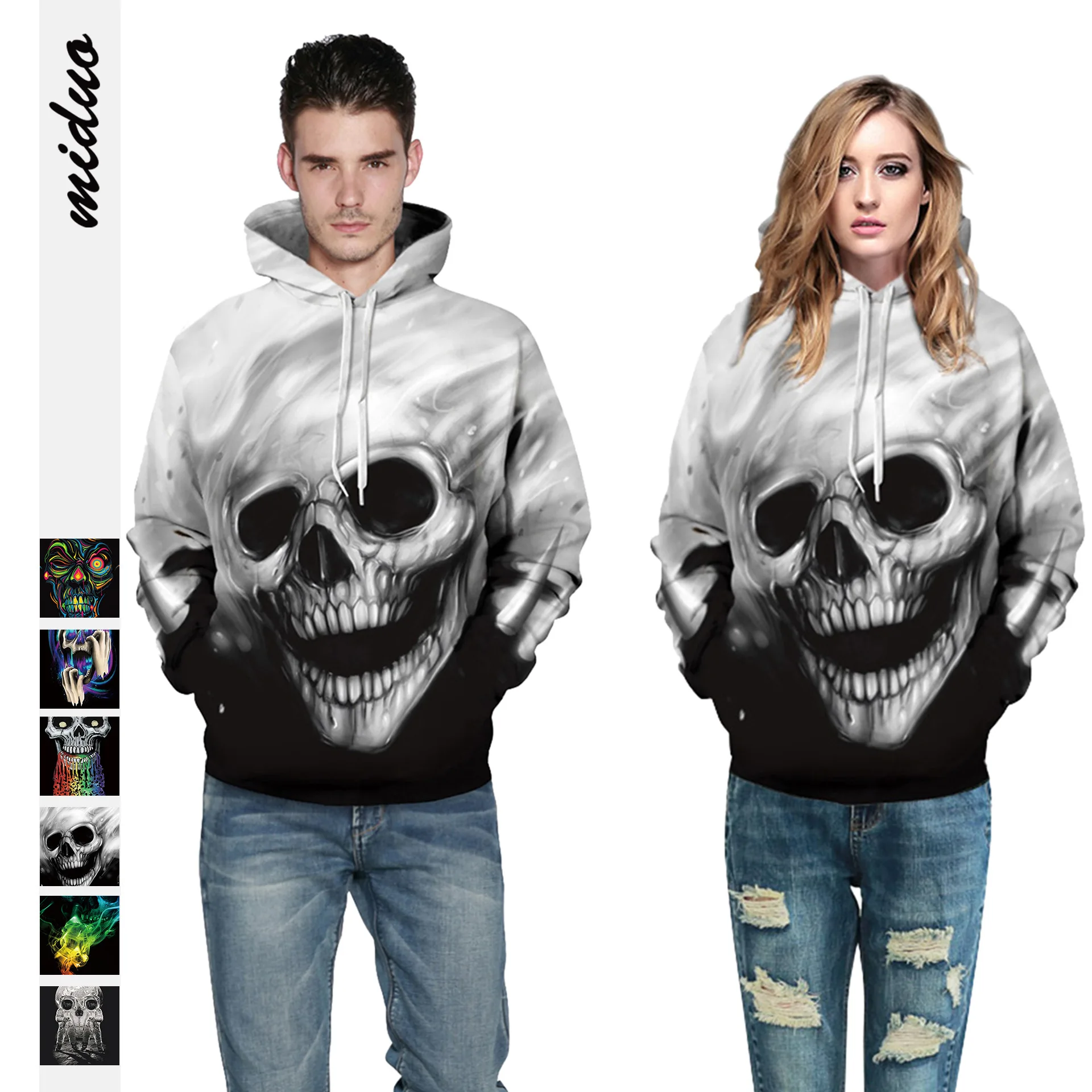 Городская мода экспозиция череп голова с цифровым 3d рисунком шляпа пара охраны