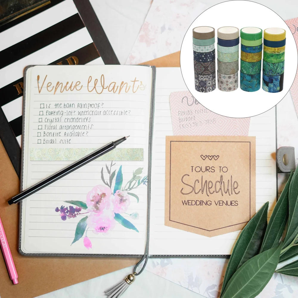 

24 Rolls Decorative Masking Tape Washi Tape for Scrapbooking DIY Arts and Crafts