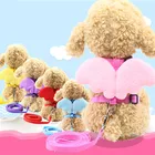 1 шт. милые крыло маленькая кошка шлейка и поводок для собак Регулируемый щенков нейлоновый ремешок Воротник полосок поводок для собак, поводок для прогулок для кошек