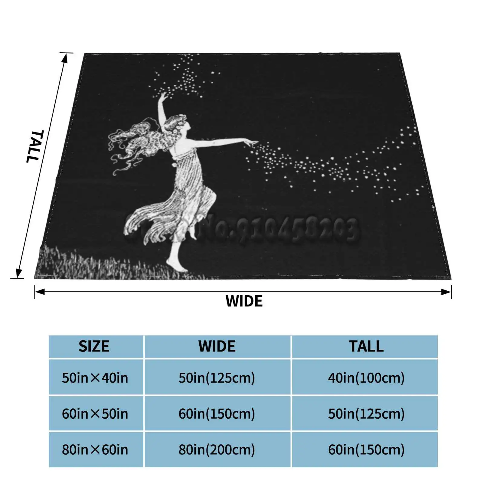Одеяло Фланелевое для дивана с рассеивающимися звездами-волшебный лес-Ida аренoul