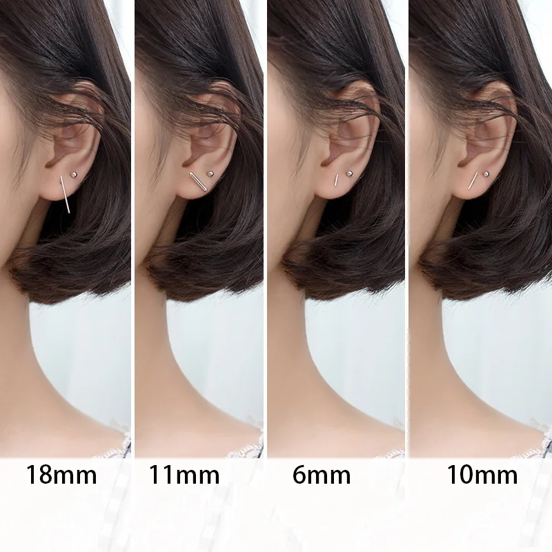 Женские и детские серьги гвоздики Trustdavis изящные однотонные из 100% настоящего