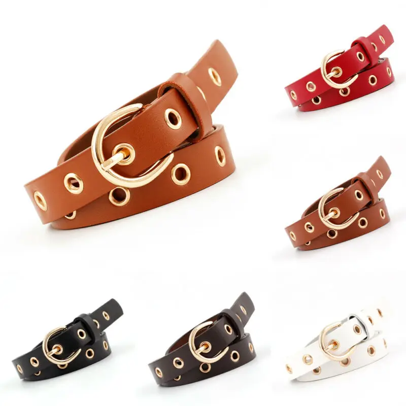 Ремни для женщин модные круглые пряжки талии металлическая пряжка на ремень