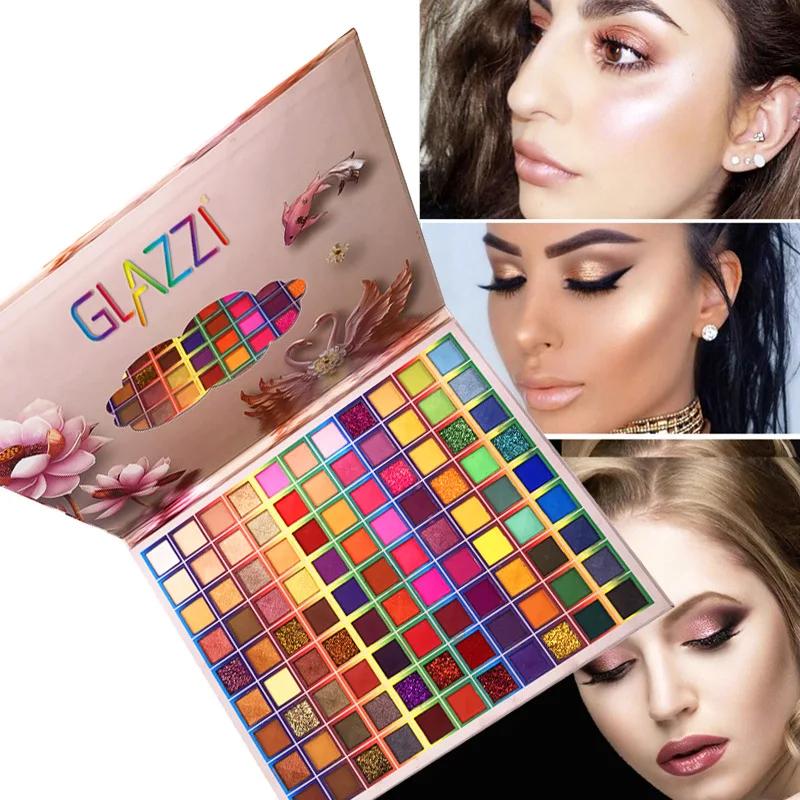 

Eyeshadow Palette 99 Colors Holographic Shiny Matte Glitter Pigment Powder Eye Shadow Pallete Metallic Nude Blendable Makeup