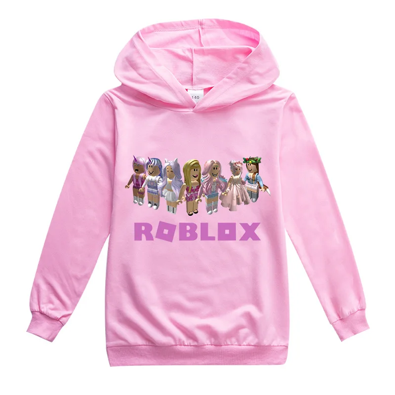 Модные детские толстовки для девочек на весну и осень мальчиков Robloxing футболка с