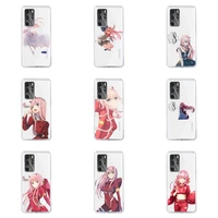 zero two darling in the franxx phone case transparent for huawei honor v 9 8 10 20 7 i s a c x pro lite play soft tpu