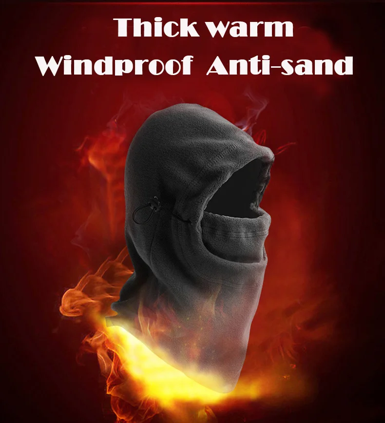 

Winter Windproof Hiking Caps,Men Warm Thermal Fleece Balaclava Face Beanies,Ski Bike Motorcycle Neck Warmer Helmet Hat