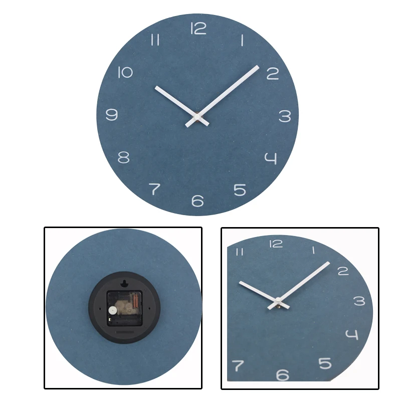 Современные круглые винтажные настенные часы большие короткие стильные