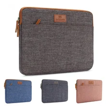 10 11 13 14 15.6 Inch Laptop Sleeve Canvas Case Tablet Bag Protect Computer Pouch Skin Cover for Lenovo / HP /Acer/ Apple