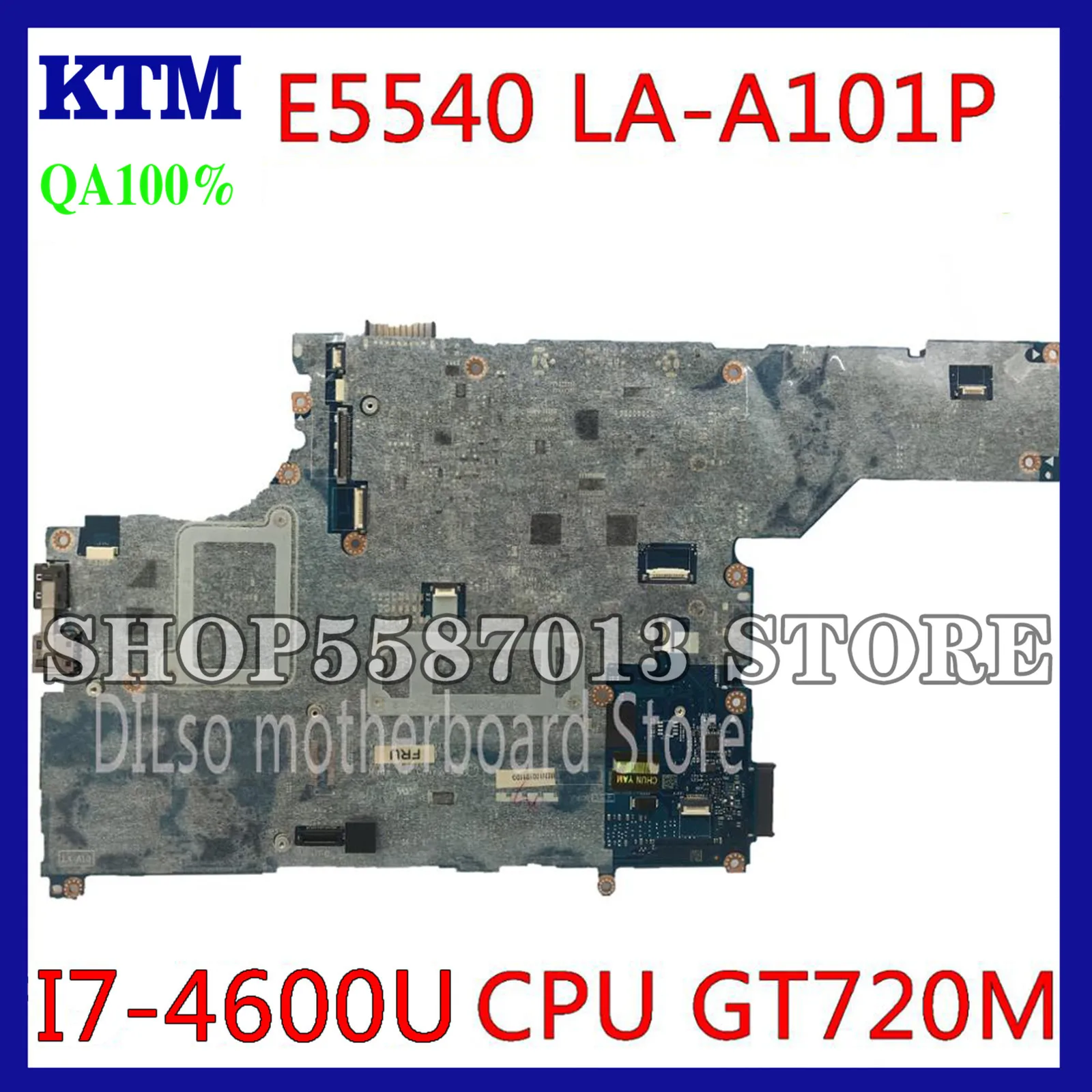 

KEFU LA-A101P Motherboard For DELL E5540 Laptop Motherboard I7-4600U GT720M VAW50 LA-A101P Tested work OK original Motherboard