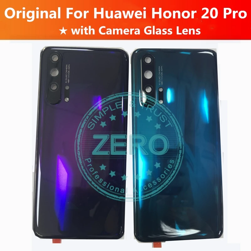 Задняя крышка аккумуляторного отсека для Huawei Honor 20 Pro + стеклянный объектив камеры