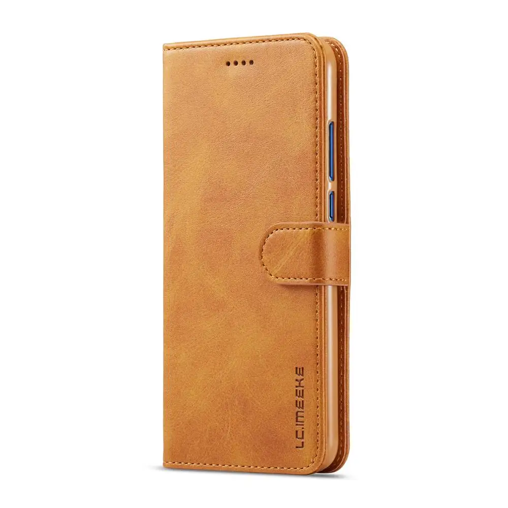 Роскошные кожаные чехлы для телефонов Huawei Y9 2019 откидной Футляр кредитных карт