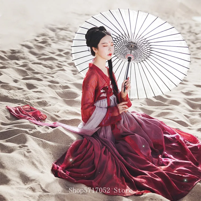 

Traditional Chinese Classical Hanfu Dress for Woman Elegant Ancient Folk Dance Costumes Tang Dynasty Fairy Clothing Cosplay