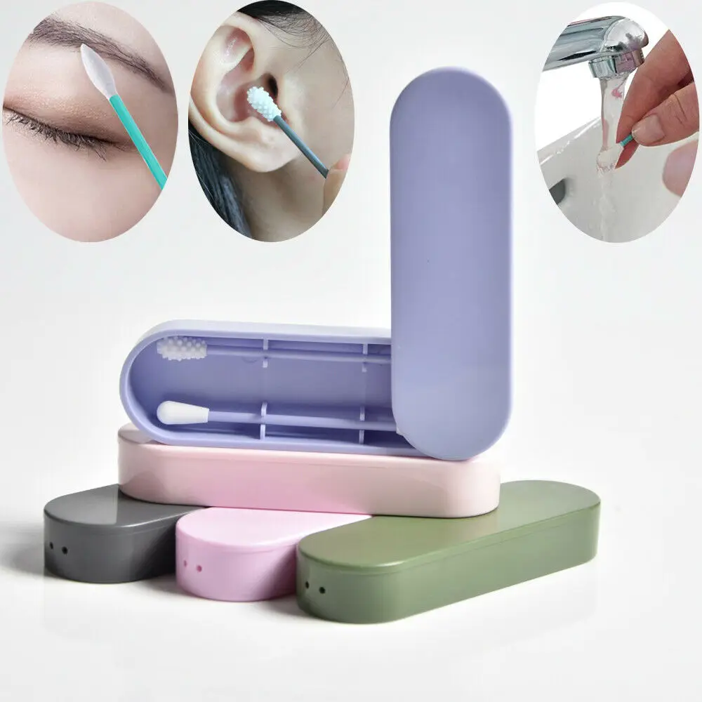 Многоразовые Q Tip ватные тампоны для чистки ушей Косметическая ватная палочка