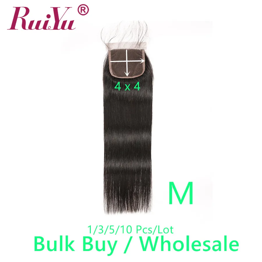 Оптовая продажа оптовая кружевное закрытие 2 #4 # натуральный цвет 1B Remy