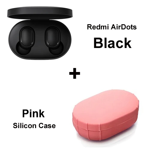 Add Pink Case Xiaomi Redmi Airdots Xiaomi TWS стерео беспроводные наушники управление голосом Bluetooth 5,0 контроль шумоподавления - Цвет: Add Pink Case