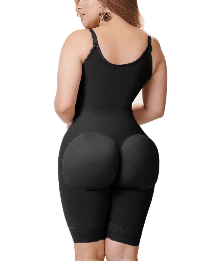 Faja Colombiana Mujer Knee Length Shapewear Full Body Shaper For Women Postpartum Reductive Girdle Waist Trainer Corset Sheath