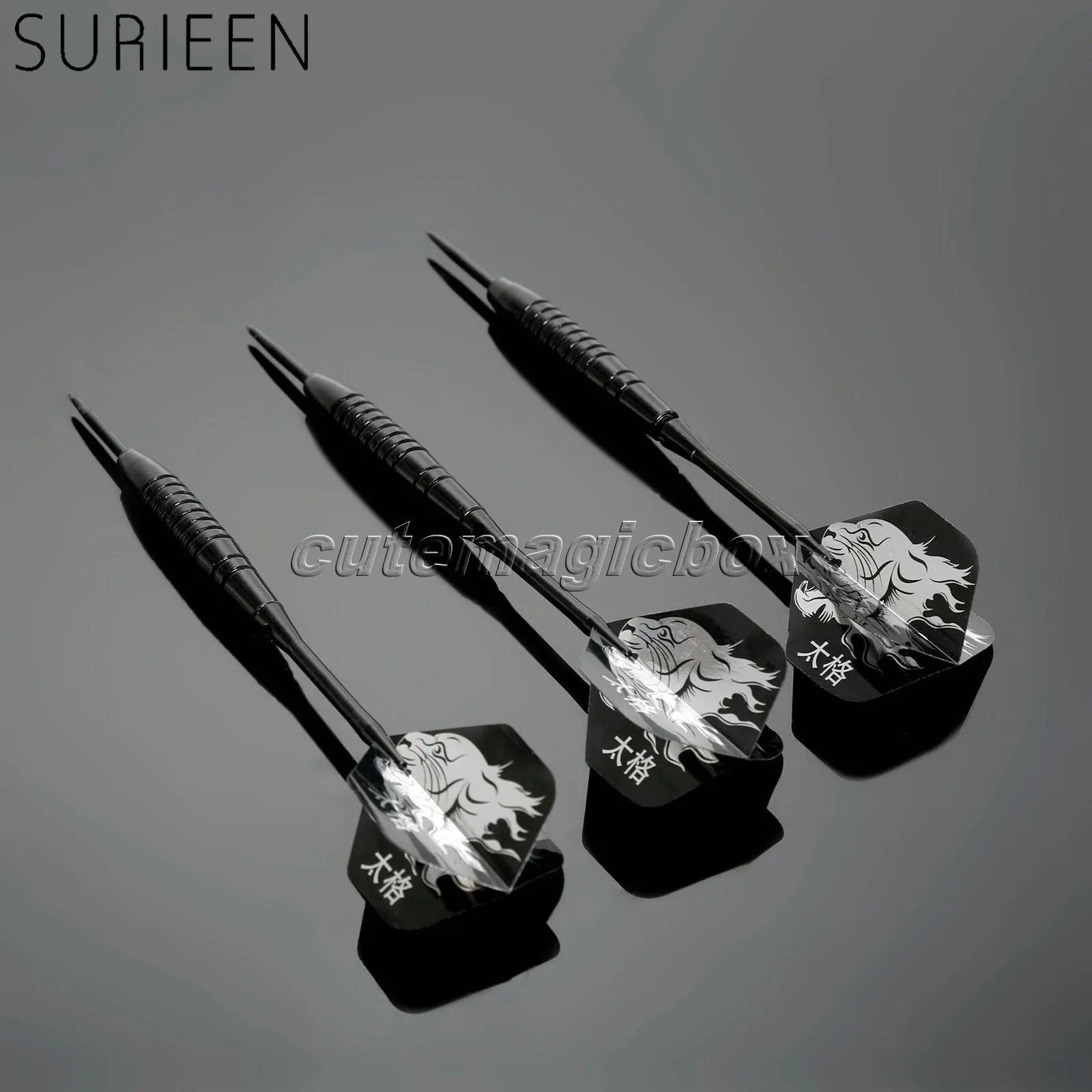 3 шт./компл. 22 г Сталь дротики с игольчатым наконечником цвета черного Металлика