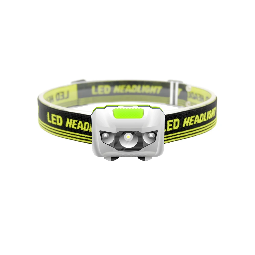 White green ANYIGE мини фара 4 режима Водонепроницаемый 600Lm R3+ 2 светодиодный фонарик очень яркий Фонарь налобный фонарь светодиодный налобный фонарь Применение AAA Батарея - Испускаемый цвет: White green