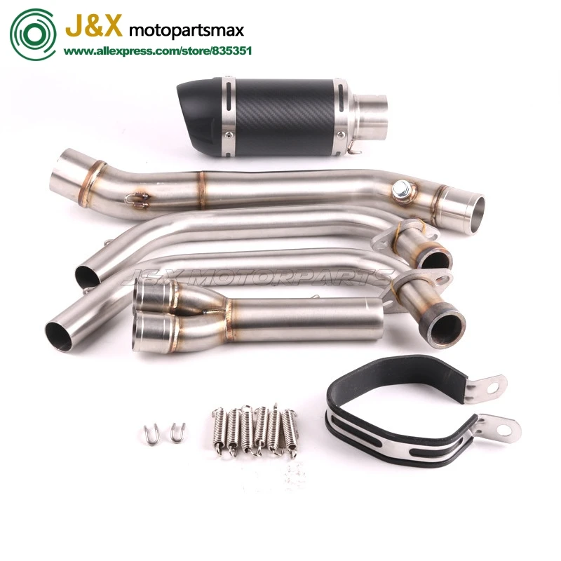 

MT-03 MT03 R3 R25 R30 motorcycle exhaust Full system contact middle pipe + exhaust for YAMAHA MT-03 R25 R30 2014-2016 Slip On