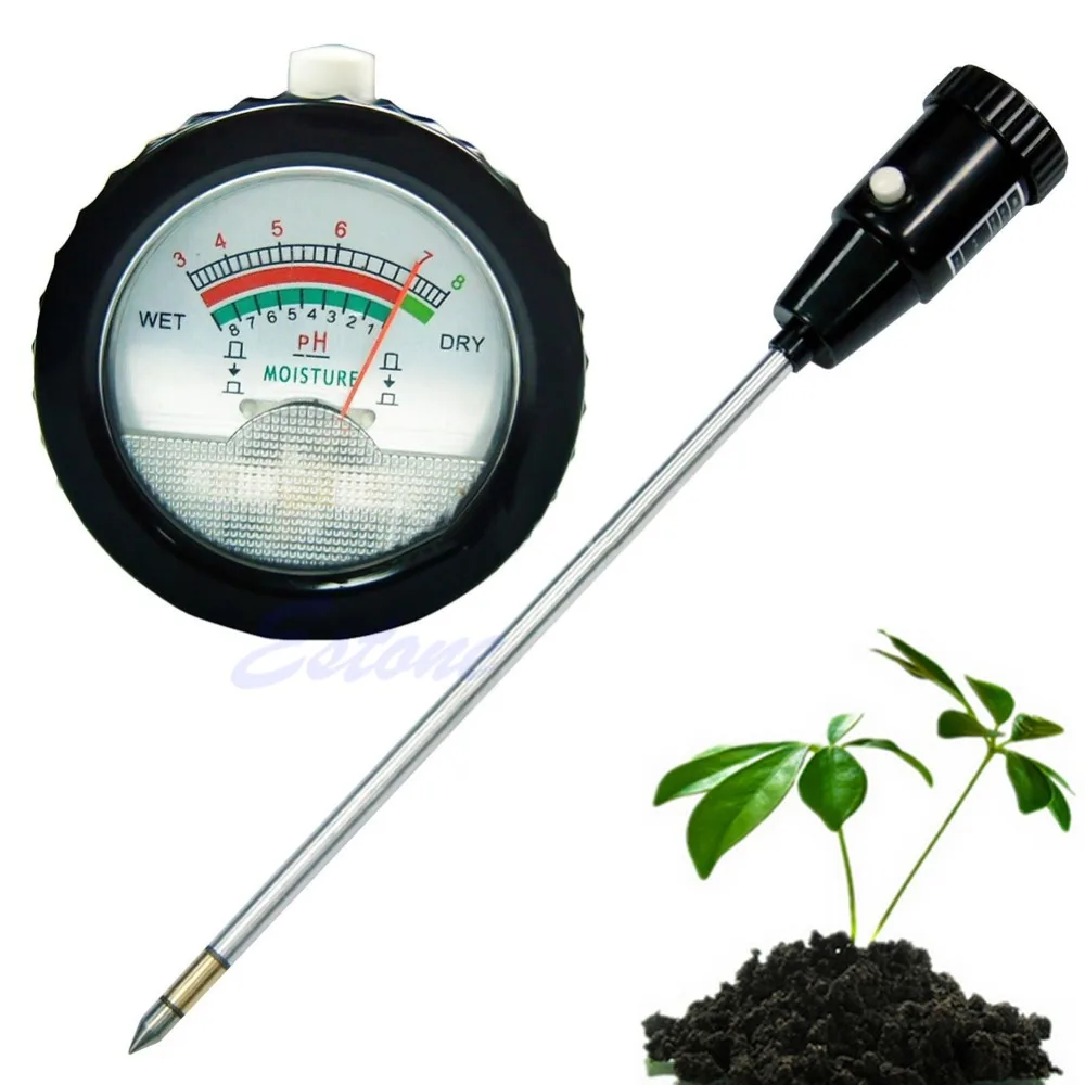 

Long Electrode Soil pH Level Meter Moisture Tester 295mm Metal Probe Plant Crops
