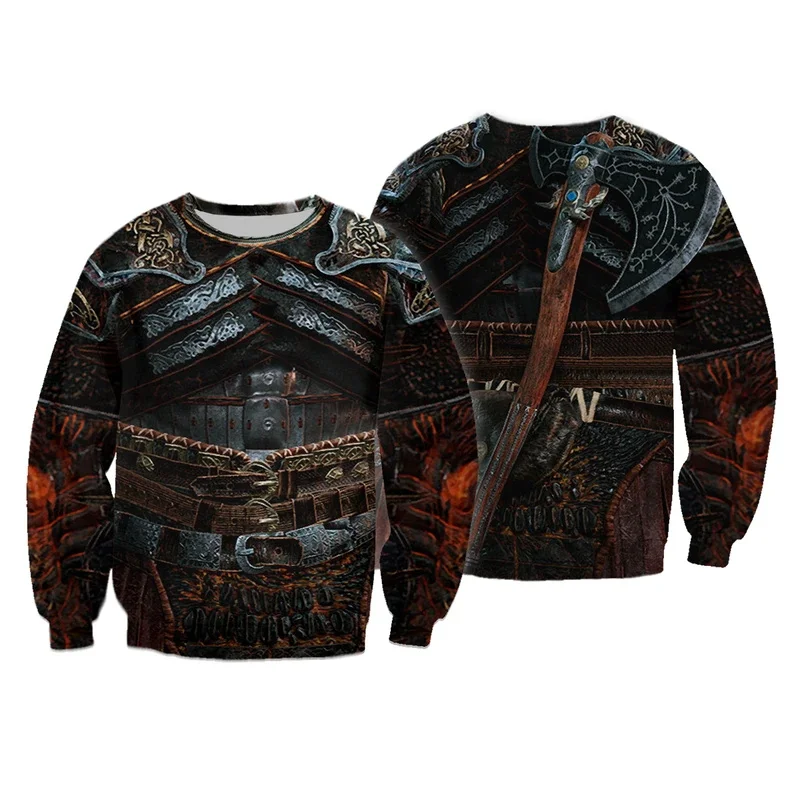 Модные мужские толстовки с 3D принтом толстовка в стиле Kratos Armor худи для пары