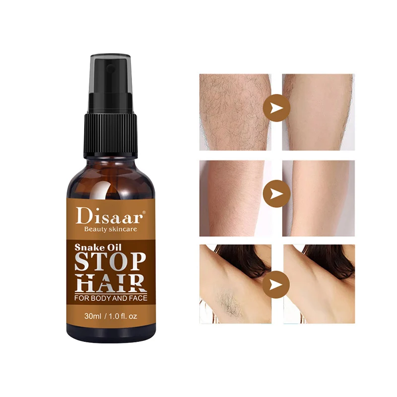 

30ml Snake Oil Stop Hair With Natural Herb And Plant Extracts Shrink Hair Follicles Nourish Smoothing Body Hair Removal