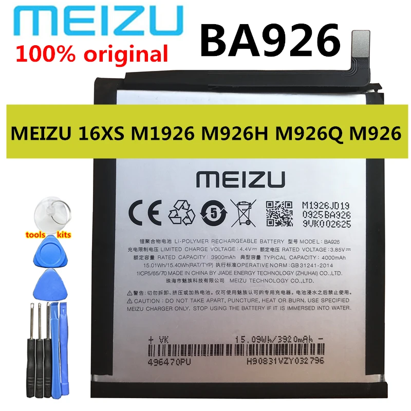 

Meizu 100% New Original BA926 Battery For MEIZU 16XS Battery M1926/M926H/M926Q M926 Series Mobile Phone