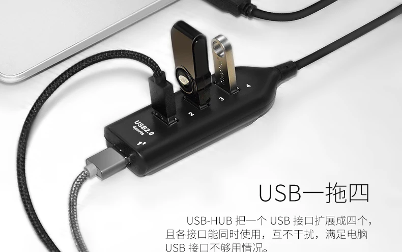 Заводская цена новинка высокоскоростной 4-портовый разветвитель USB 2 0 для ПК