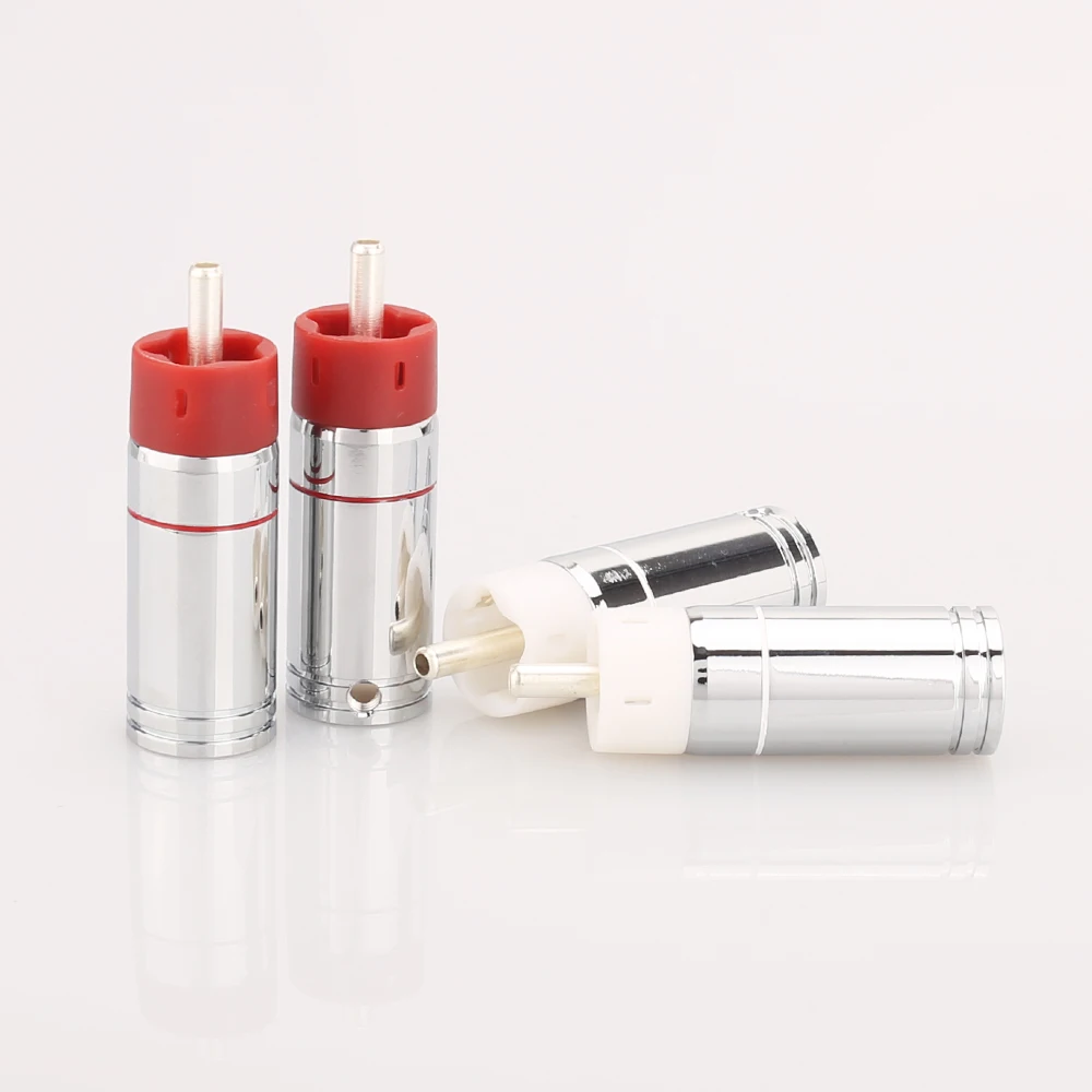 4 шт. Высокое качество Hifi DIY 9 мм посеребренные RCA разъемы Hifi аудио разъем