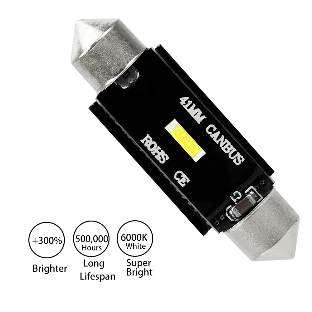 LEEPEE C5W светодиодный купольный светильник CANBUS для салона автомобиля DC 12V 31mm 36mm 39mm