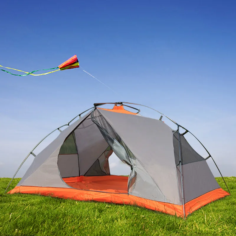 

Туристическая двухслойная палатка, легкая алюминиевая палатка на 2 человек, водонепроницаемая, ветрозащитная, Для Путешествий, Походов