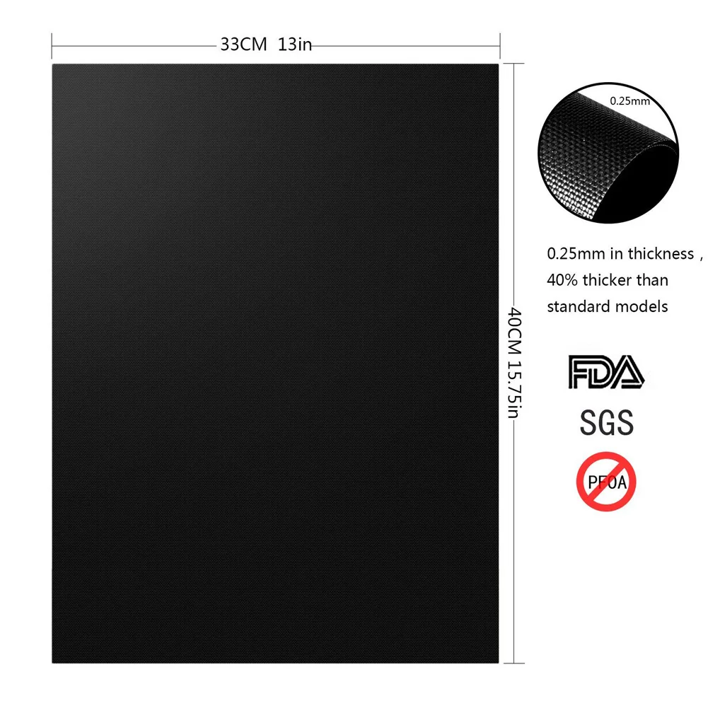 

VIP 2/4PCS Non-stick BBQ Grill Mat 40 * 33cm Baking Mat Cooking Grilling Sheet Heat Resistance Easily Cleaned Kitchen Tools