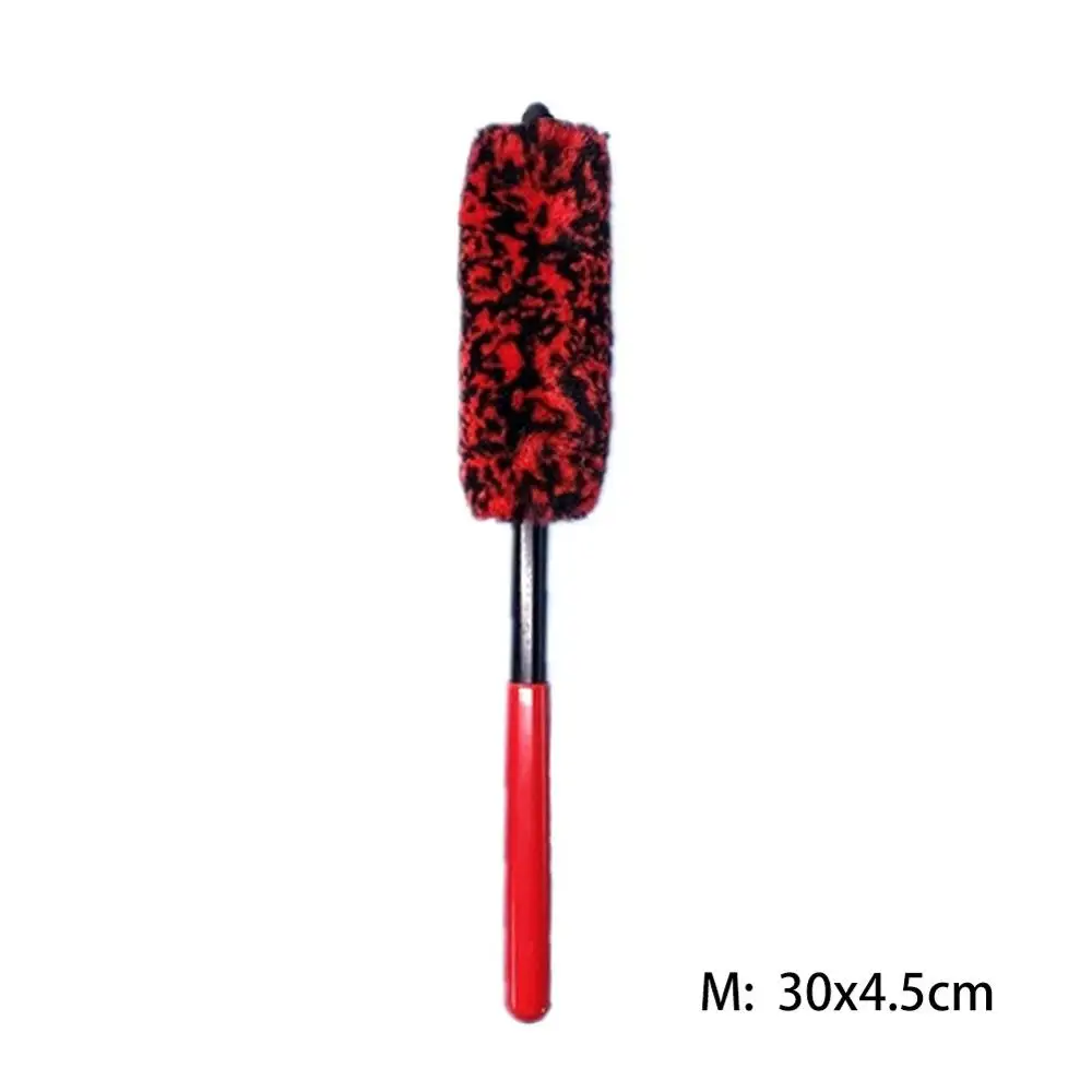 Щетка для чистки автомобильного колеса шерстяная Гибкая щетка с длинной ручкой